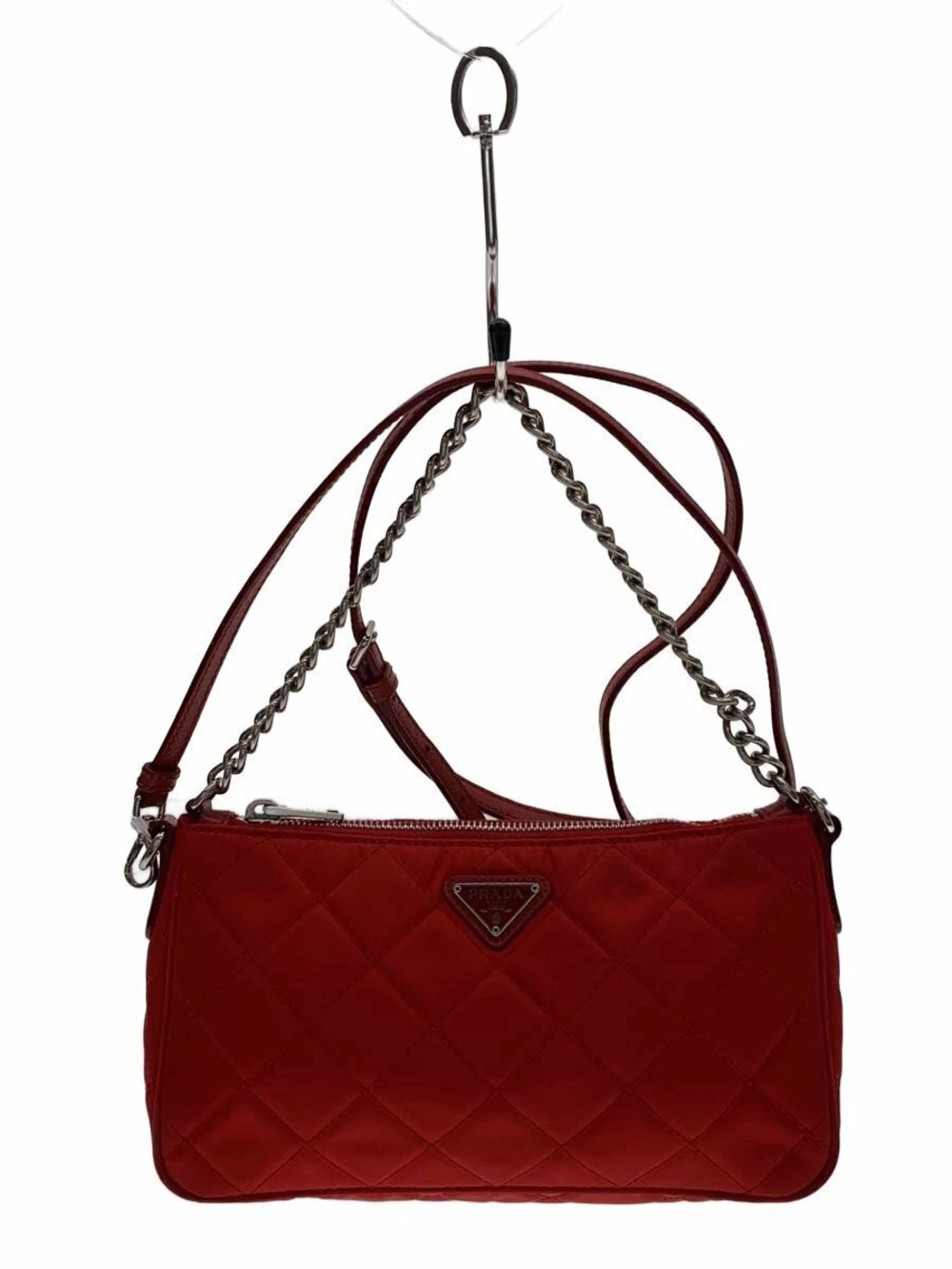 Prada quilted Chain Crossbody bag Red